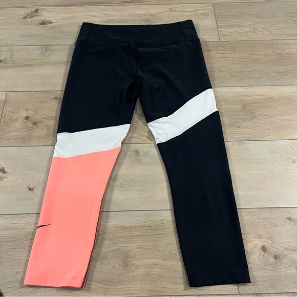 Nike Womens Power Victory Tight Fit Training Running Leggings Pink Black - Picture 16 of 16
